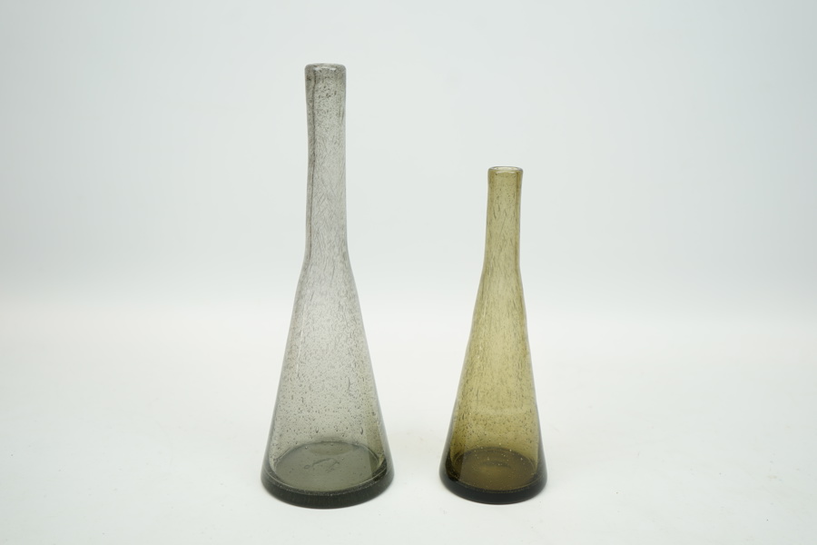 Bengt Orup, vaser, 2 st, glas, Johansfors.