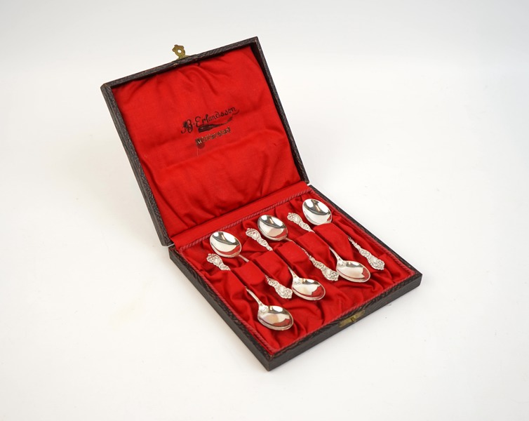 Kaffeskedar, 6 delar, silver, ''Amsterdam'', 1950.