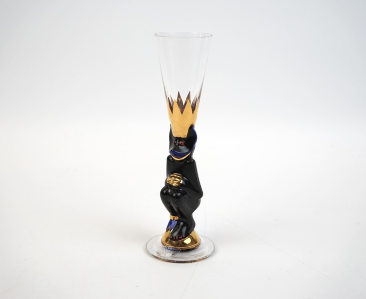 Gunnar Cyrén, snapsglas, ''Nobel''/''Snapsdjävel'', Orrefors, monogramsignerat.
