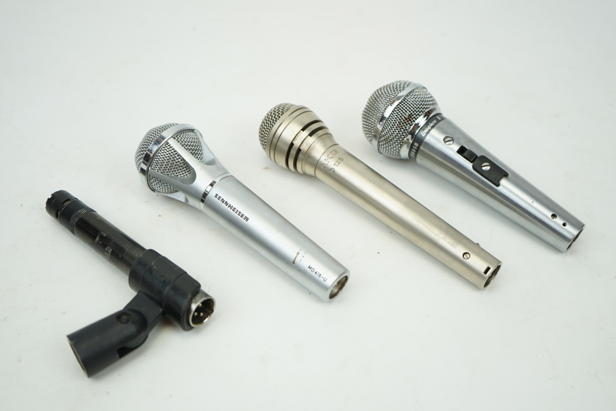 Mikrofoner, 4 st, Milab/Sennheiser/AKG/Unisphere.