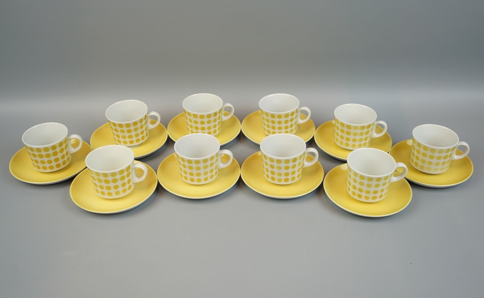 Göran Bäck, kaffeservis, 10 delar, porslin, ''Pop'', Arabia, Finland.