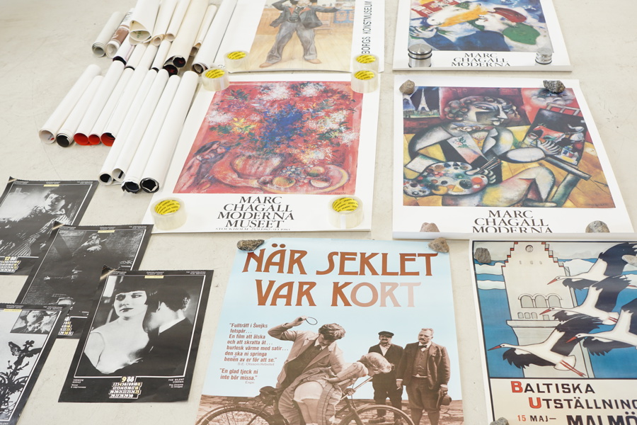 Affischer/ posters, ett parti, bl.a Marc Chagall.