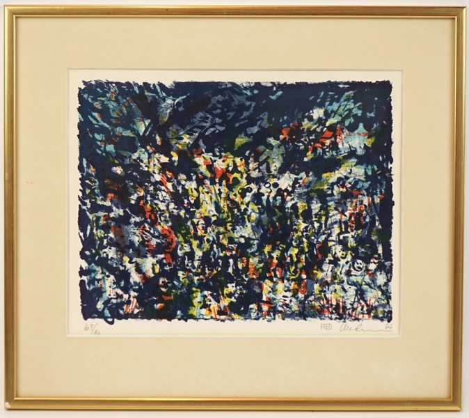 Fred Andersson, litografi 63/90, signerad, daterad 1966.