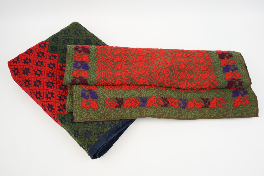 Stenbordsdukar, 2 st, allmogetextil.