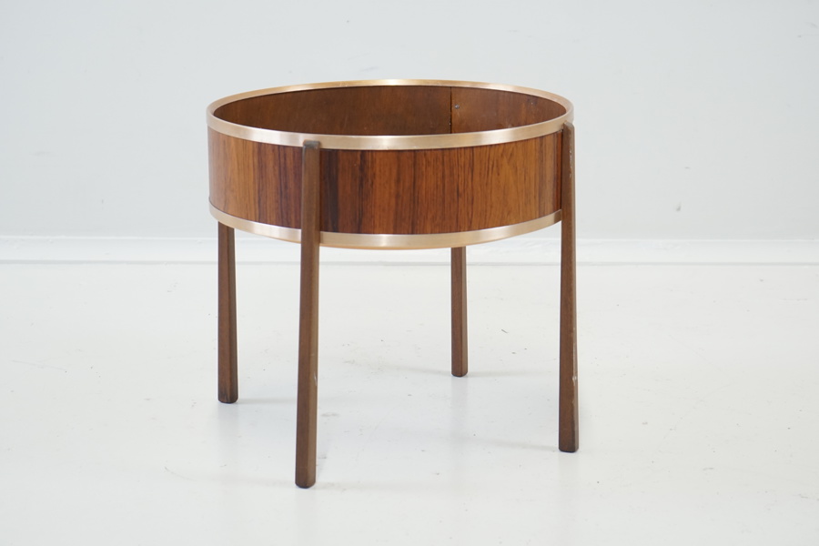 Blombord, teak, aluminium, 1900-talets mitt.