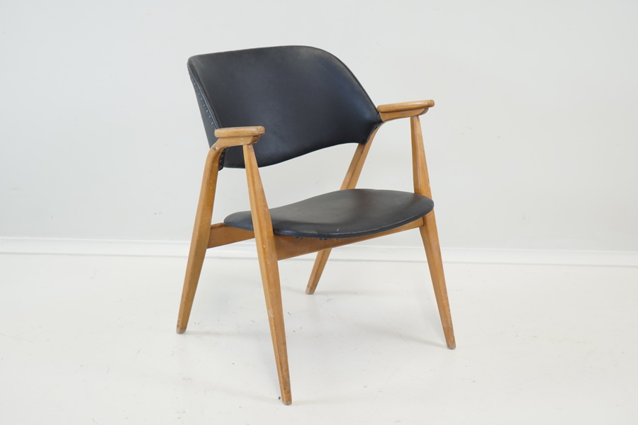 Karmstol, teak, galon, 1950/60-tal.