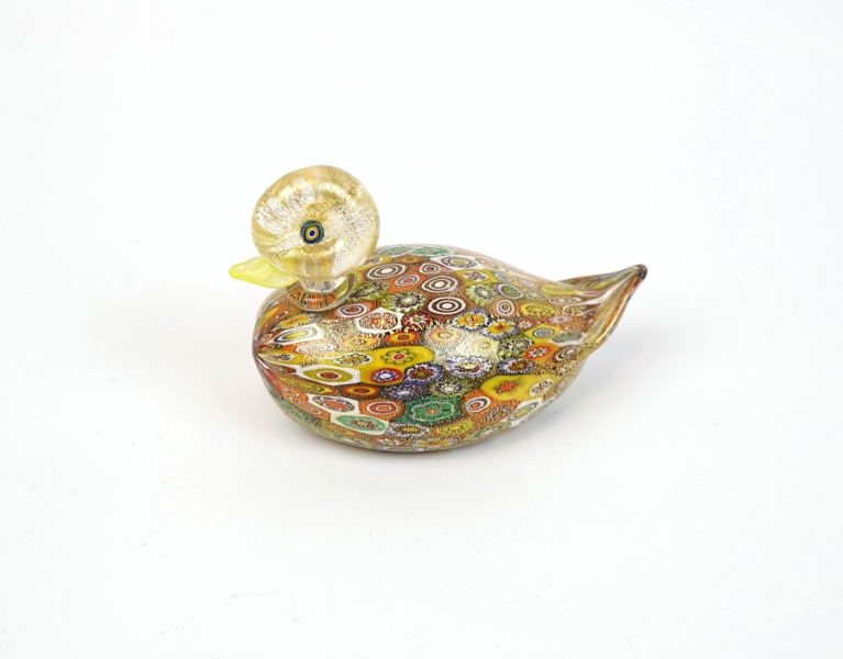 Figurin, anka, glas, Murano, Campanella L., Italien.