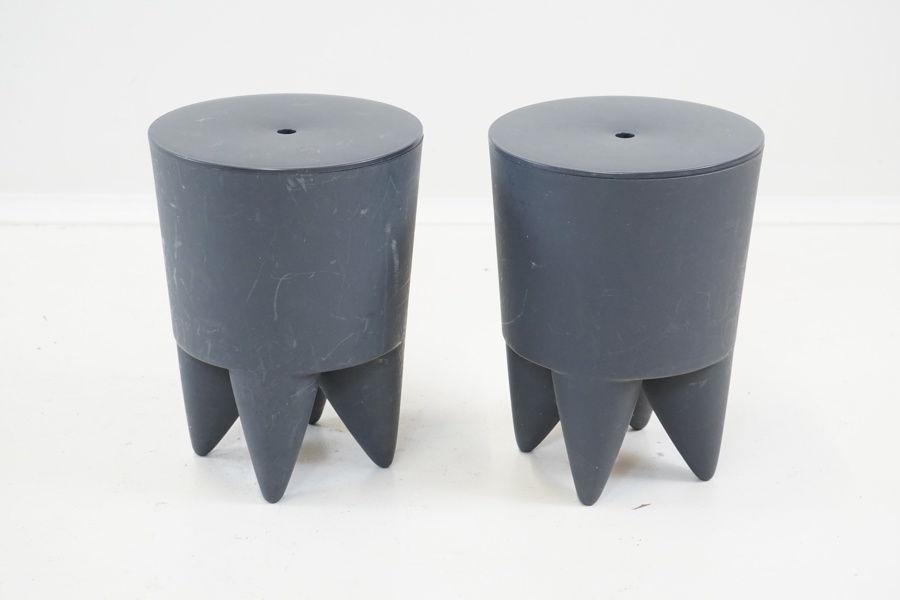 Philippe Starck, pallar med förvaring, ett par, plast, 2000-tal.