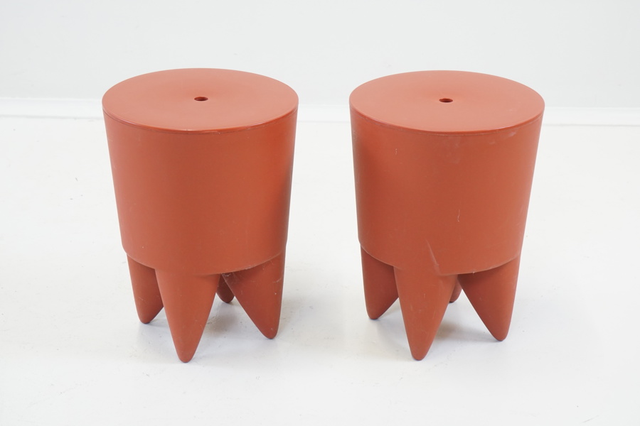Philippe Starck, pallar med förvaring, ett par, plast, 2000-tal.