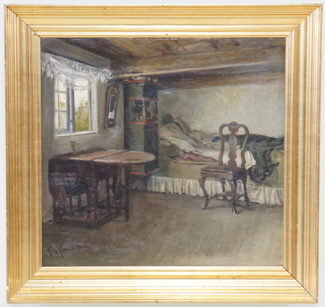 Wilhelm Rosenstand, olja på duk, signerad, 1800/1900-tal.