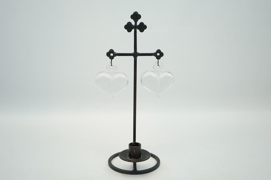 Bertil Vallien, ljusstake, smide/glas.