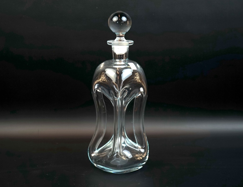 Kluckkaraff, glas, Holmegaard, Danmark.