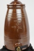 Krus med tappkran, 3 liter, stengods/smide, Höganäs.