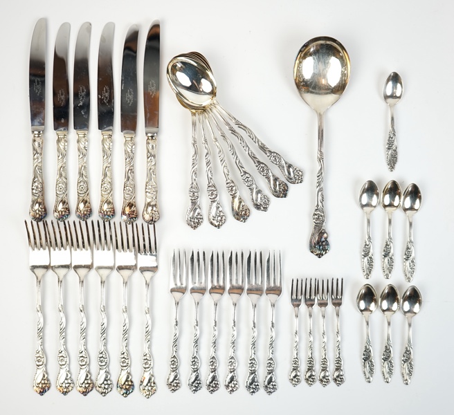 Bestickservis, 36 delar, nysilver, mest ''Amsterdam'', Nilsjohan.