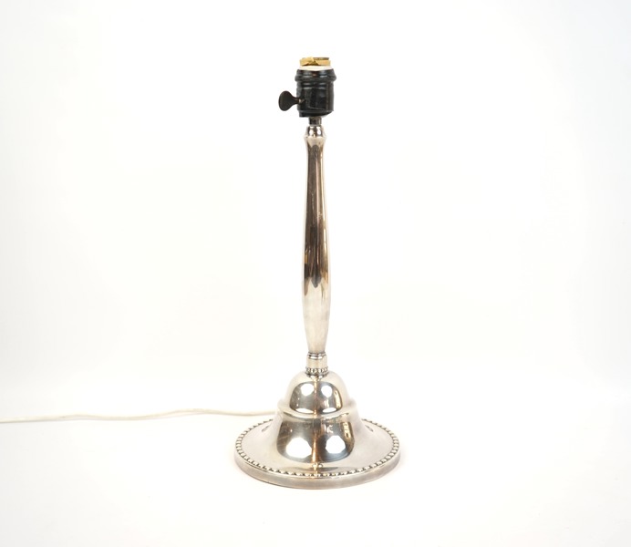 Bordslampa, nysilver, C.G. Hallberg.