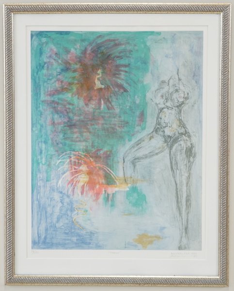 Bo Vikhblad, "Torso", litografi 79/250, signerad, daterad 1997.