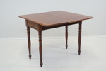 Spelbord, utfällbart, löstagbar skiva, mahogny/filt, 1900-tal.