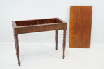 Spelbord, utfällbart, löstagbar skiva, mahogny/filt, 1900-tal.