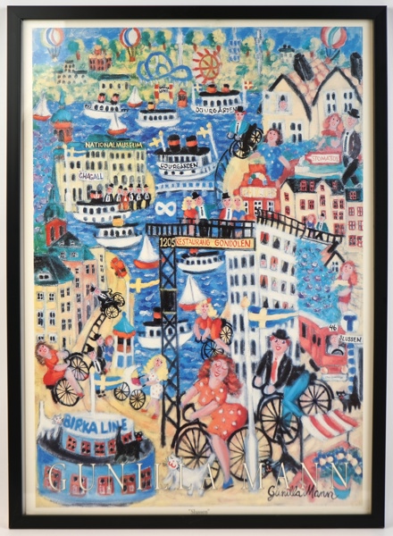 Gunilla Mann, "Slussen", affisch.