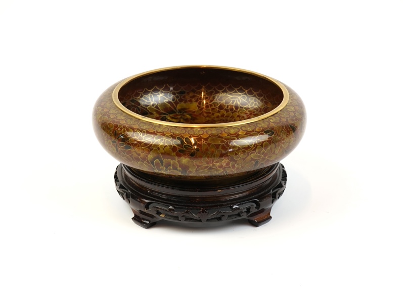 Skål, cloisonné, Kina,
