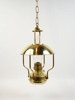 Fotogenbordslampa och taklampa, glas/mässing.