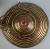 Taklampa, glas/koppar.