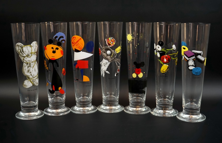Lasse Åberg, glas, 7 st.
