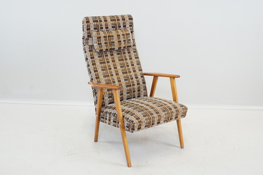 Fåtölj, teak, textil, 1960/70-tal.