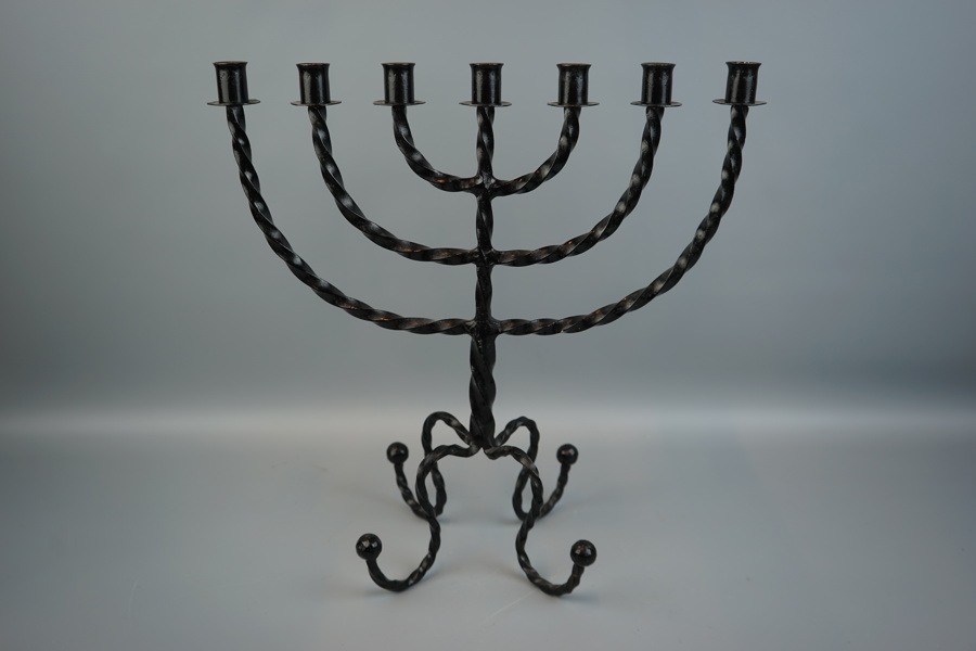 Ljusstake, 7-armad, smide, 1900-tal.