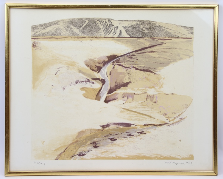Gert Aspelin, "Kivik", litografi 115/190, signerad, daterad 1978.