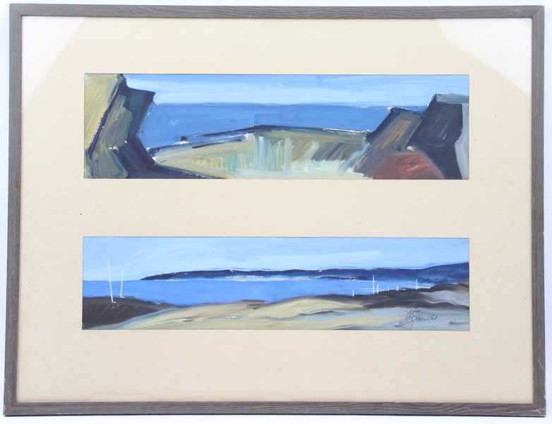 Stig Sasen, gouache, signerad, daterad -68.