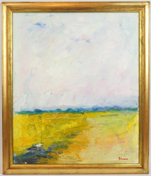 Göran Hansson, ''Högsommar'', olja på duk, signerad.