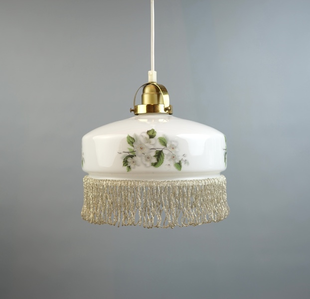 Taklampa, glas/mässing.