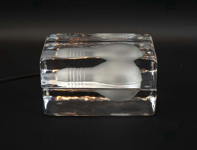 Harri Koskinen, bordslampa, glas, ''Block Lamp'', Design House Stockholm.