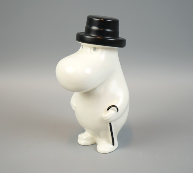 Tuulikki Pietilä, ''Muminpappa'', figurin, porslin, Arabia, Finland, monogramsignerad i stämpeln.