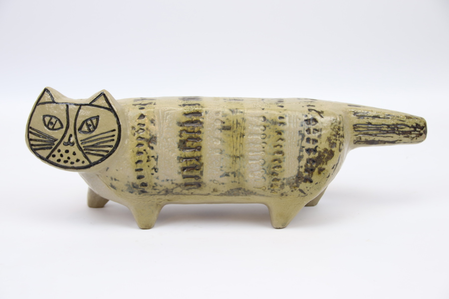 Lisa Larson, figurin, katt, stengods, ur serien "Stora Zoo", Gustavsberg.