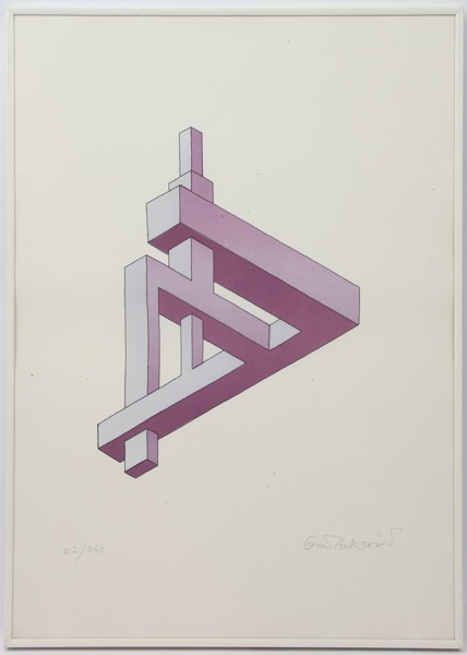 Oscar Reutersvärd, litografi nr 212/240, signerad.