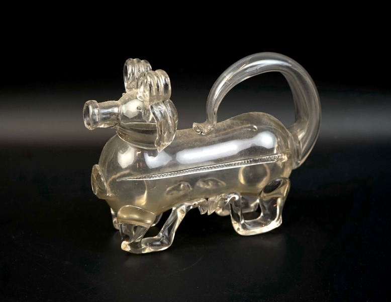 Fyllesvin, glas, 1800/1900-tal.