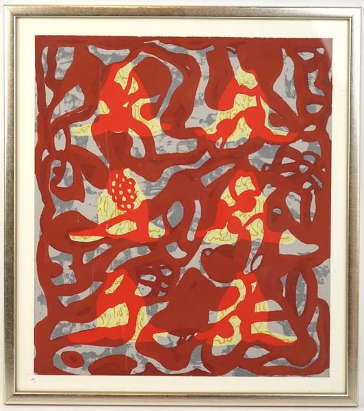 Ann Blom, ''Möte'', serigrafi nr 95/120, signerad.