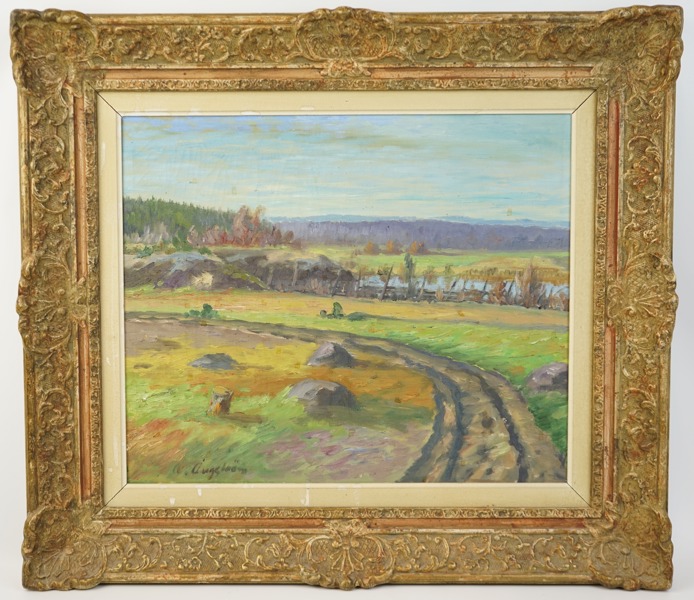 C.H. Ångström, olja på duk, signerad.