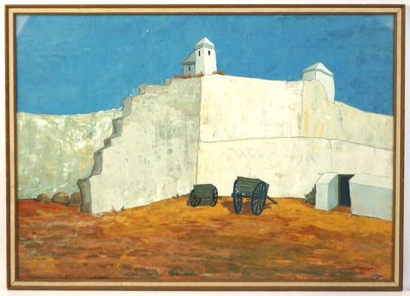 Aina Larsson, gouache, signerad, daterad 1961.