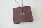 Golvlampa, metall, samtida.