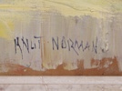 Knut Norman, olja på pannå, signerad.