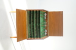 Bestickuppsättning, 122 delar, teak/rostfritt, "Stjärn, Asni, Danmark, med bestickschatull, teak, Stig-bolaget, Malmö, med bestick, 1950/60-tal.