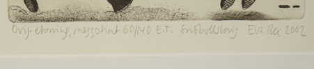 Eva Rex, ''Snöbollskrig'', orginaletsning nr 60/140 E.T, signerad, daterad 2002.