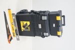 Stanley Fatmax, arbetsstation, samt diverse verktyg.