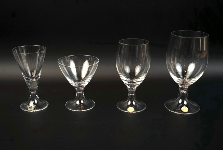 Glasservis, 43 delar, Kosta, 1950-tal.