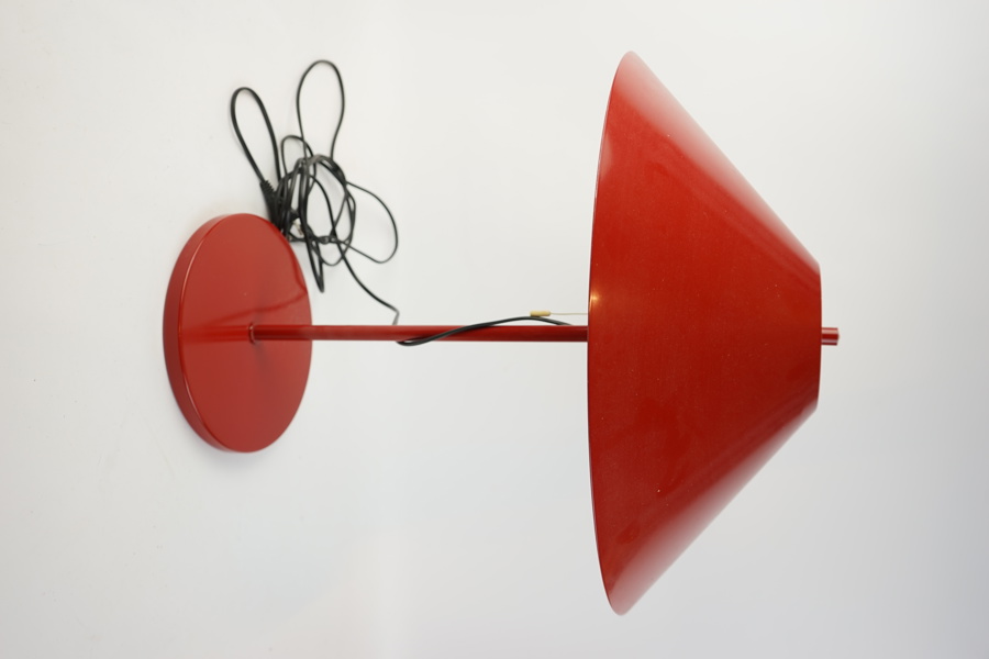 Bordslampa, metall, E S Horn, Aalestrup, 1960-tal.