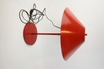 Bordslampa, metall, E S  Horn, Aalestrup, 1960-tal.