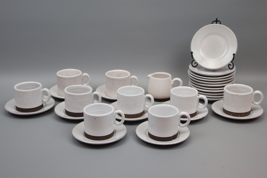 Kaffeservis, 21 delar, keramik, Kloster Keramik, Ystad.